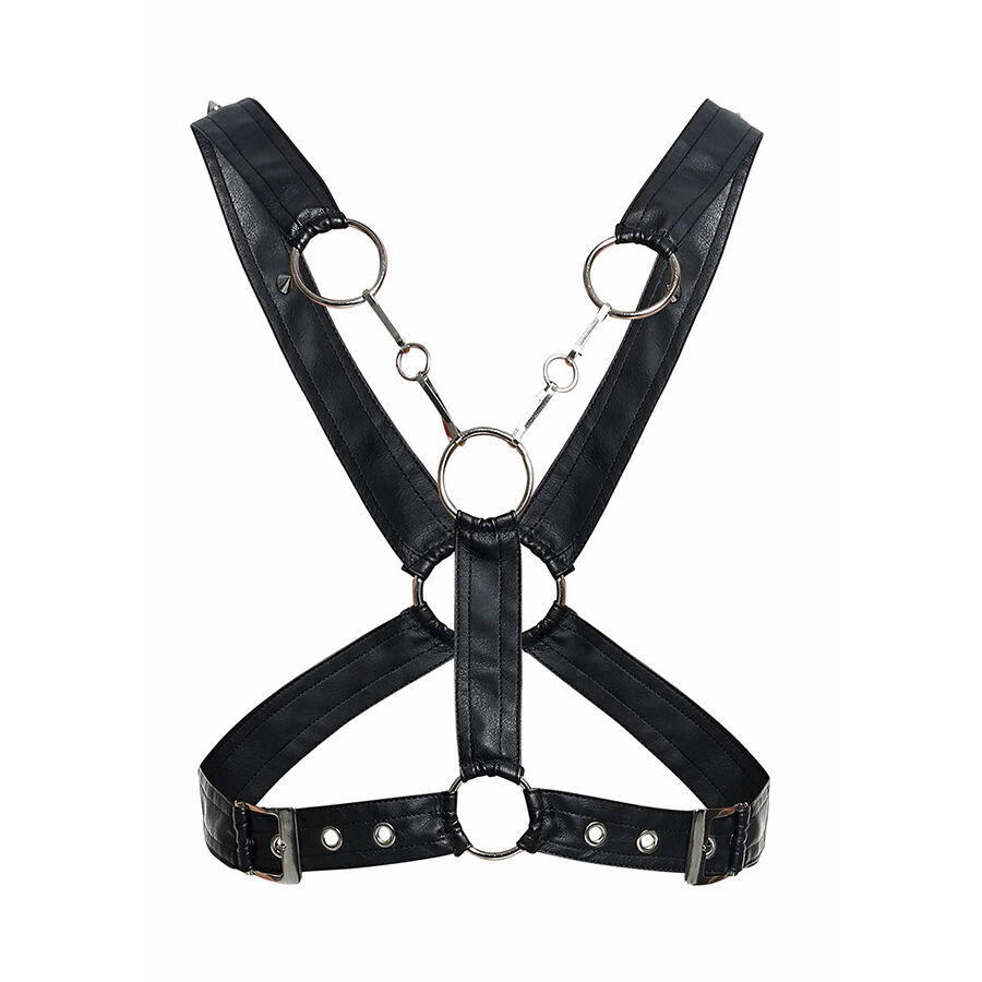 Mob-Dngeon Harness Kreuzkette Schwarz One Size-Metal · Herrenunterwäsche (Bild 2)