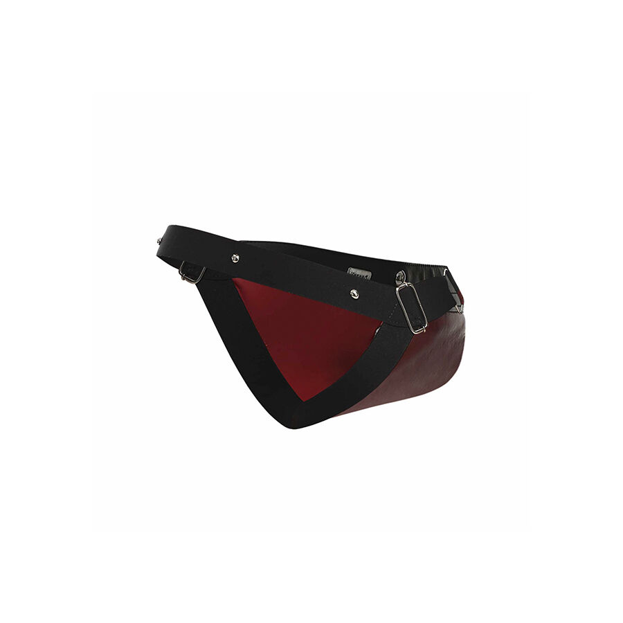 Mob-Dngeon Jockstrap Rot Penisring One Size-Metal · Herrenunterwäsche (Bild 5)