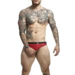 Mob-Dngeon Jockstrap Rot Penisring One Size-Metal · Herrenunterwäsche