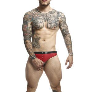 Mob-Dngeon Jockstrap Rot Penisring One Size-Metal · Herrenunterwäsche