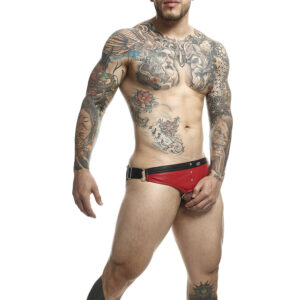 Mob-Dngeon Jockstrap Rot Penisring One Size-Metal · Herrenunterwäsche (Bild 7)