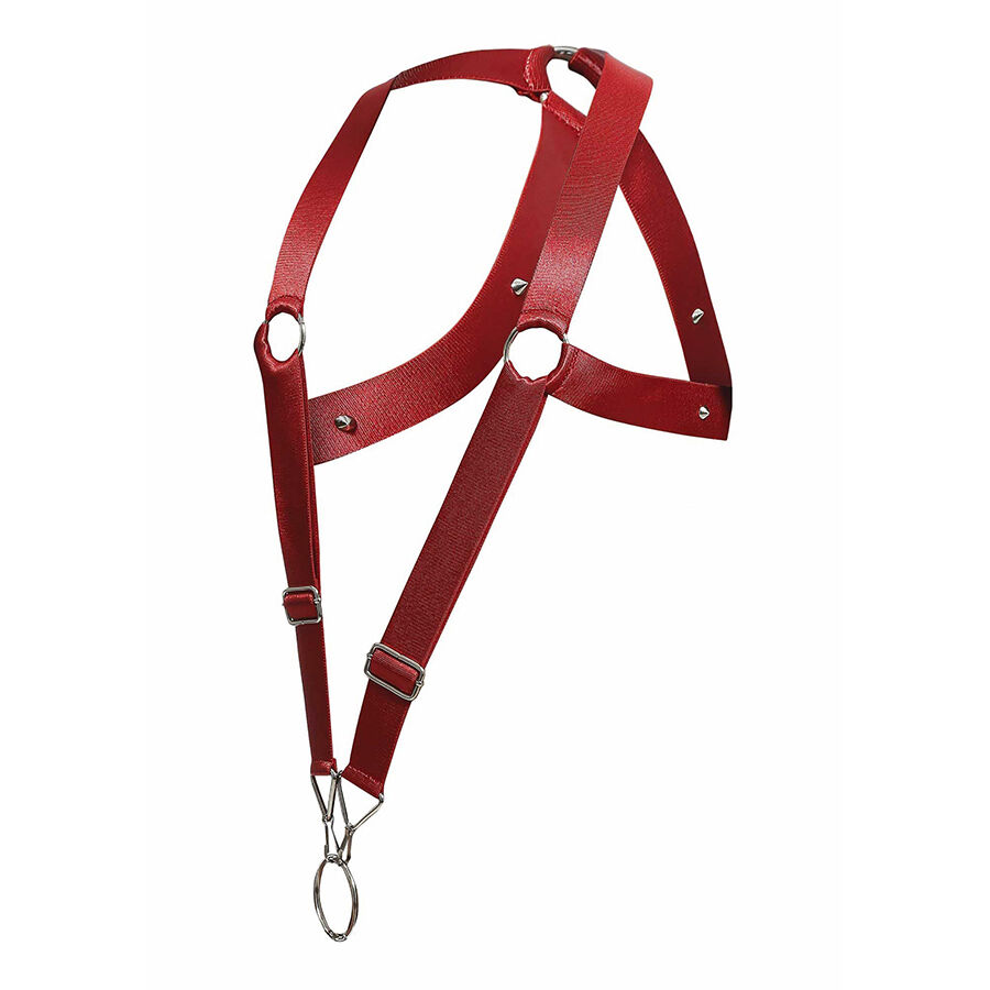 Mob-Dngeon Harness mit Kreuzrücken und Metallringen · Herrenunterwäsche (Bild 13)