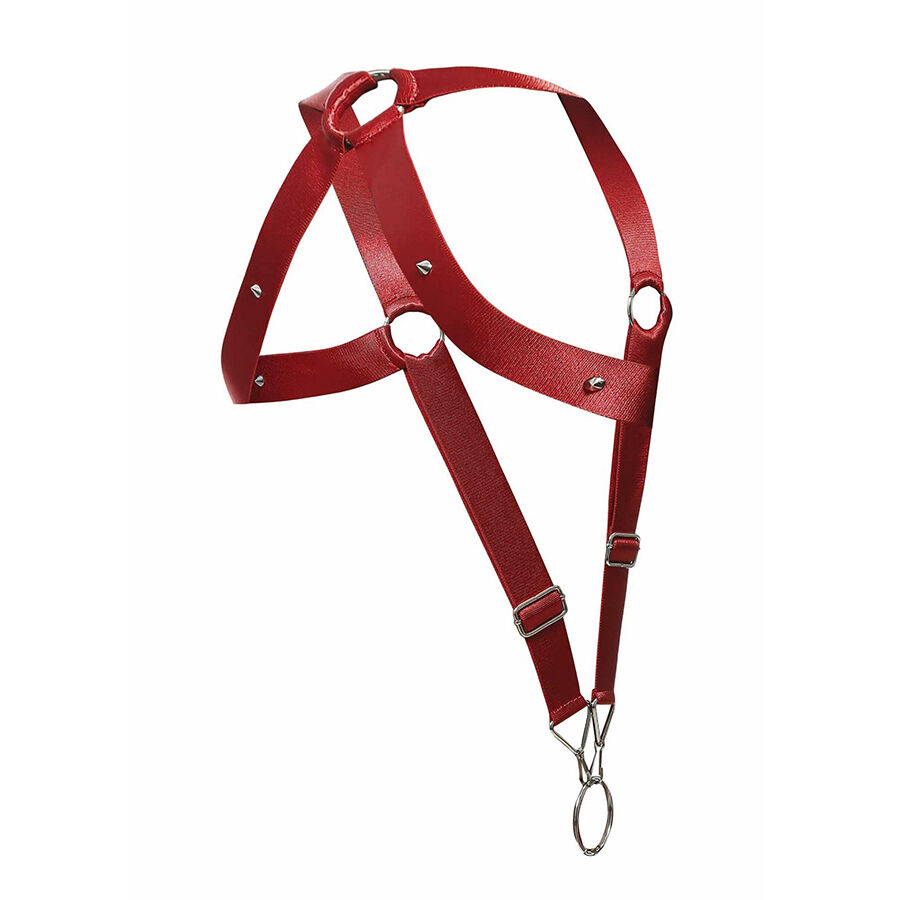 Mob-Dngeon Harness mit Kreuzrücken und Metallringen · Herrenunterwäsche (Bild 15)