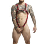 Mob-Dngeon Harness für Penis Kreuzzug Rot One Size-Metal · Herrenunterwäsche