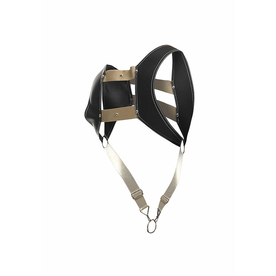 Mob-Dngeon Harness mit Penisring Gold One Size-Metal · Herrenunterwäsche (Bild 8)