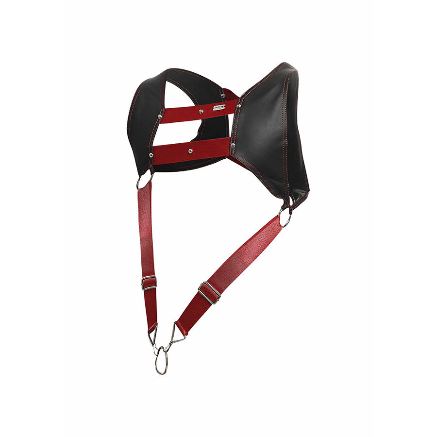 Mob-Dngeon Harness mit Ring für Rot Penis One Size-Pelle · Herrenunterwäsche (Bild 6)