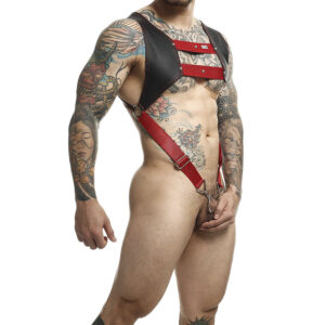 Mob-Dngeon Harness mit Ring für Rot Penis One Size-Pelle · Herrenunterwäsche (Bild 8)