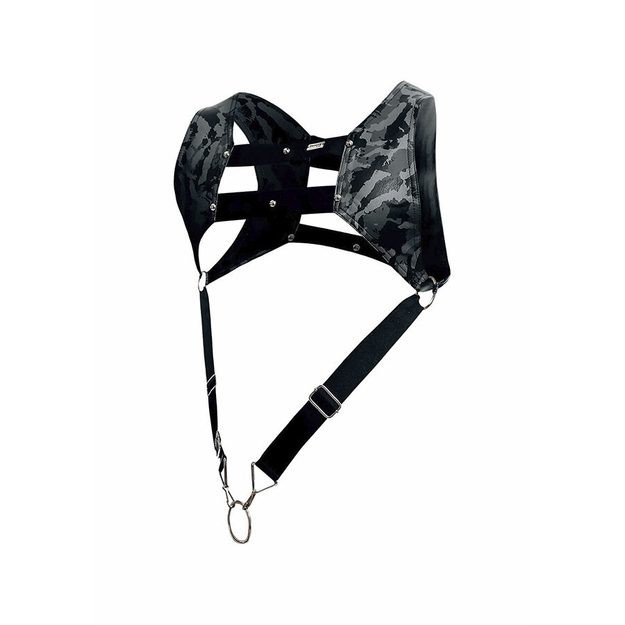 Mob-Dngeon Harness mit Silber Ring für Penis One Size-Metal · Herrenunterwäsche (Bild 6)