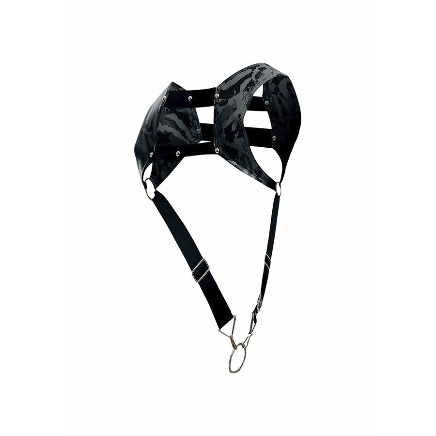 Mob-Dngeon Harness mit Silber Ring für Penis One Size-Metal · Herrenunterwäsche (Bild 3)