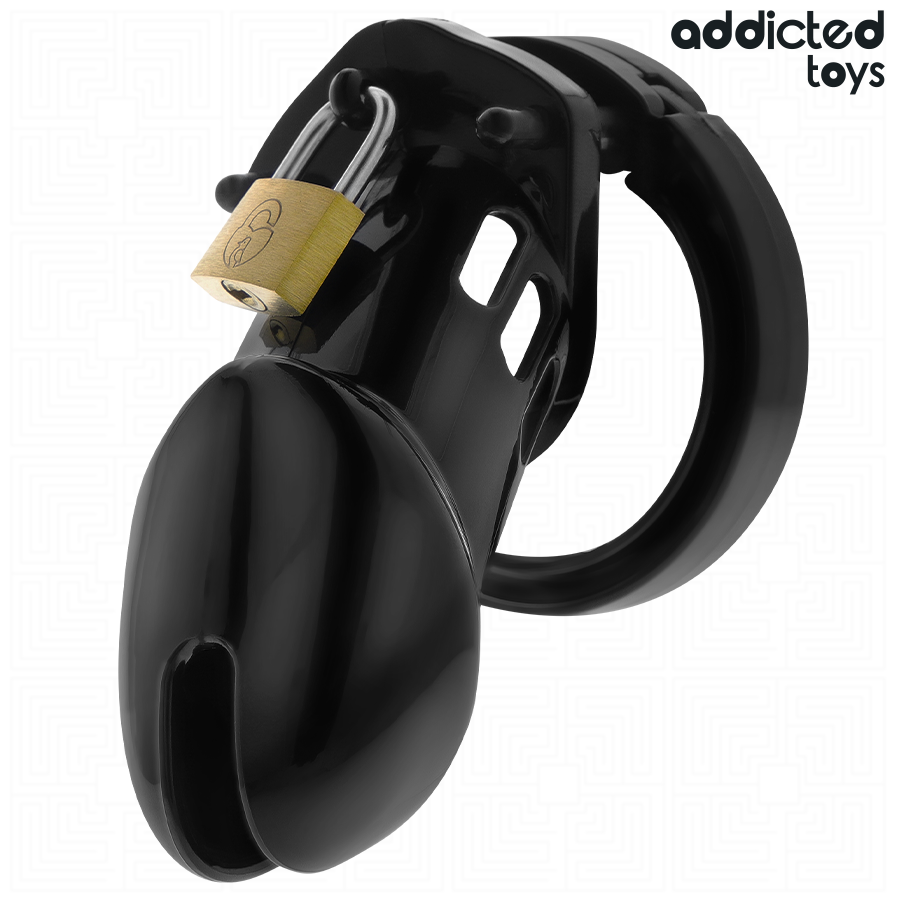 Addicted Toys Locked-Locked Obsidian Hold Käfig für Penis · BDSM-Zubehör (Bild 2)