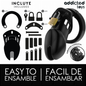 Addicted Toys Locked-Locked Obsidian Hold Käfig für Penis · BDSM-Zubehör (Bild 5)