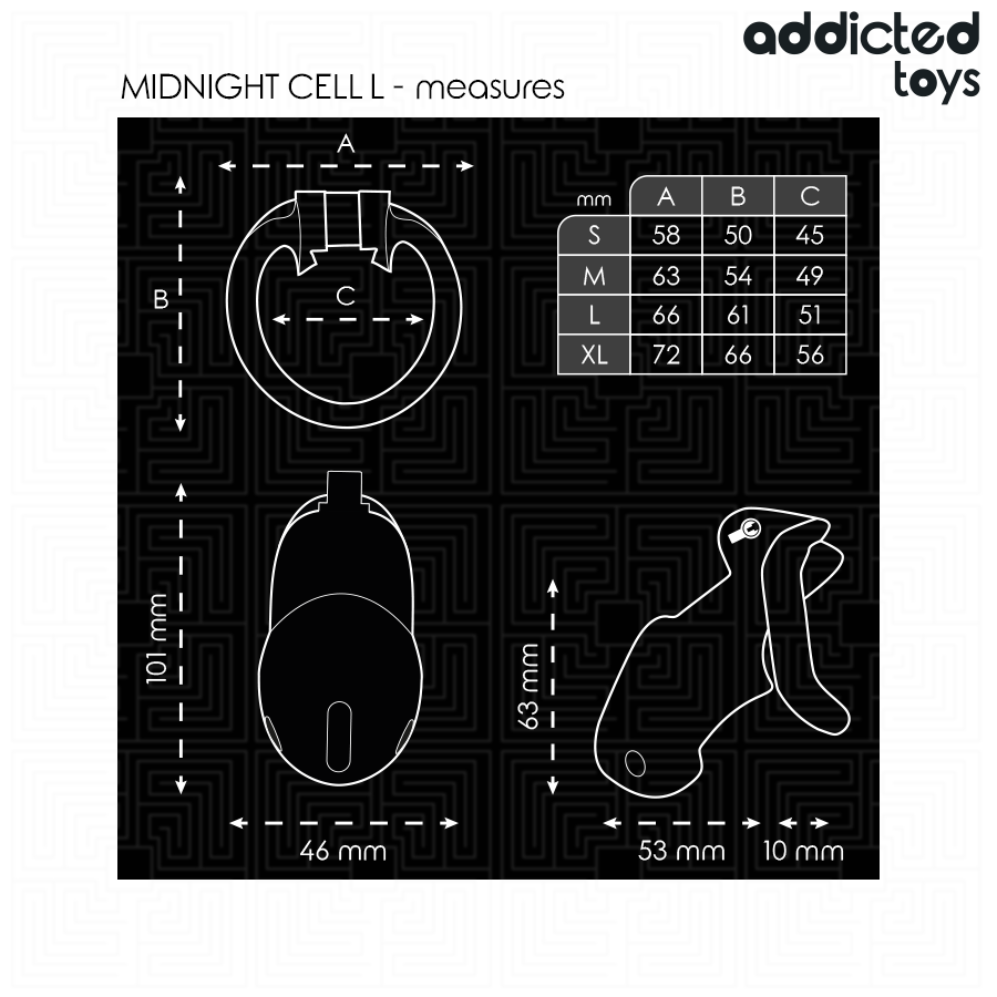 Addicted Toys Locked-Locked – Mindnight Cell Käfig für Penisgröße L · BDSM-Zubehör (Bild 2)