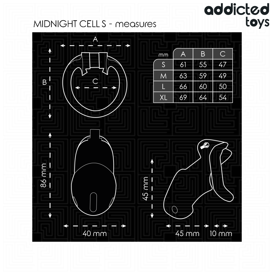 Addicted Toys Locked-Locked – Mindnight Cell Käfig für Penisgröße S · BDSM-Zubehör (Bild 5)