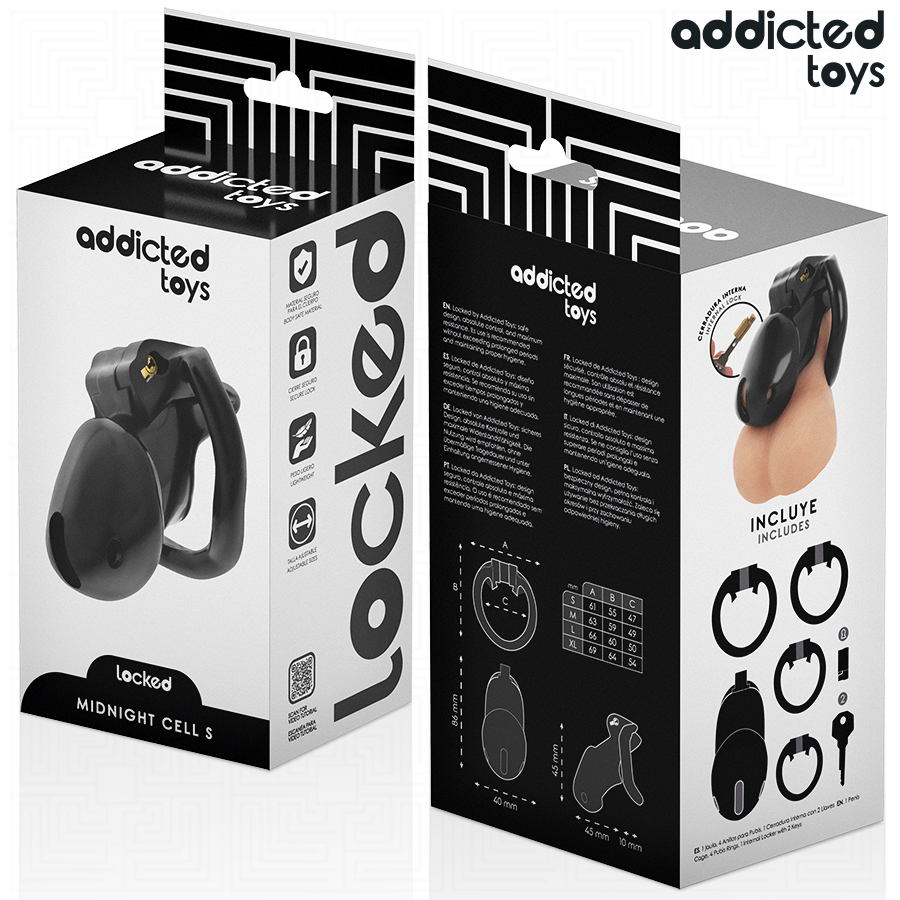 Addicted Toys Locked-Locked – Mindnight Cell Käfig für Penisgröße S · BDSM-Zubehör (Bild 6)