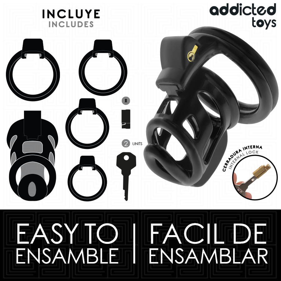 Addicted Toys Locked-Gilden Käfig für Metall Penis · BDSM-Zubehör (Bild 5)