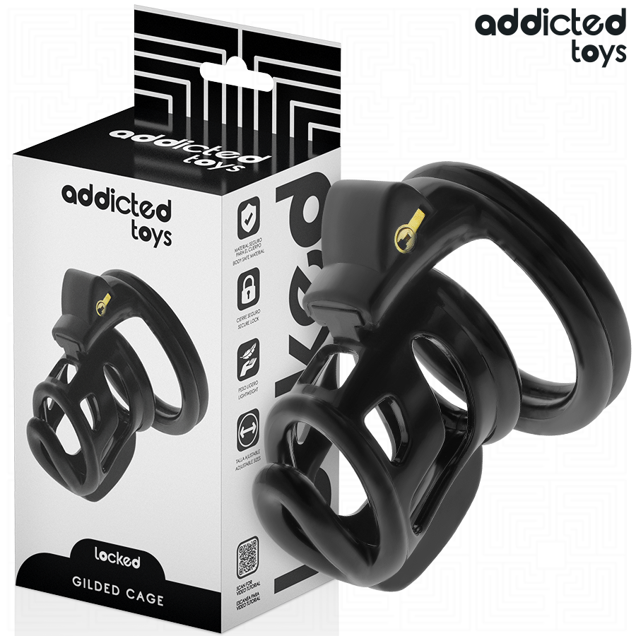 Addicted Toys Locked-Gilden Cage Peniskäfig aus Metall
