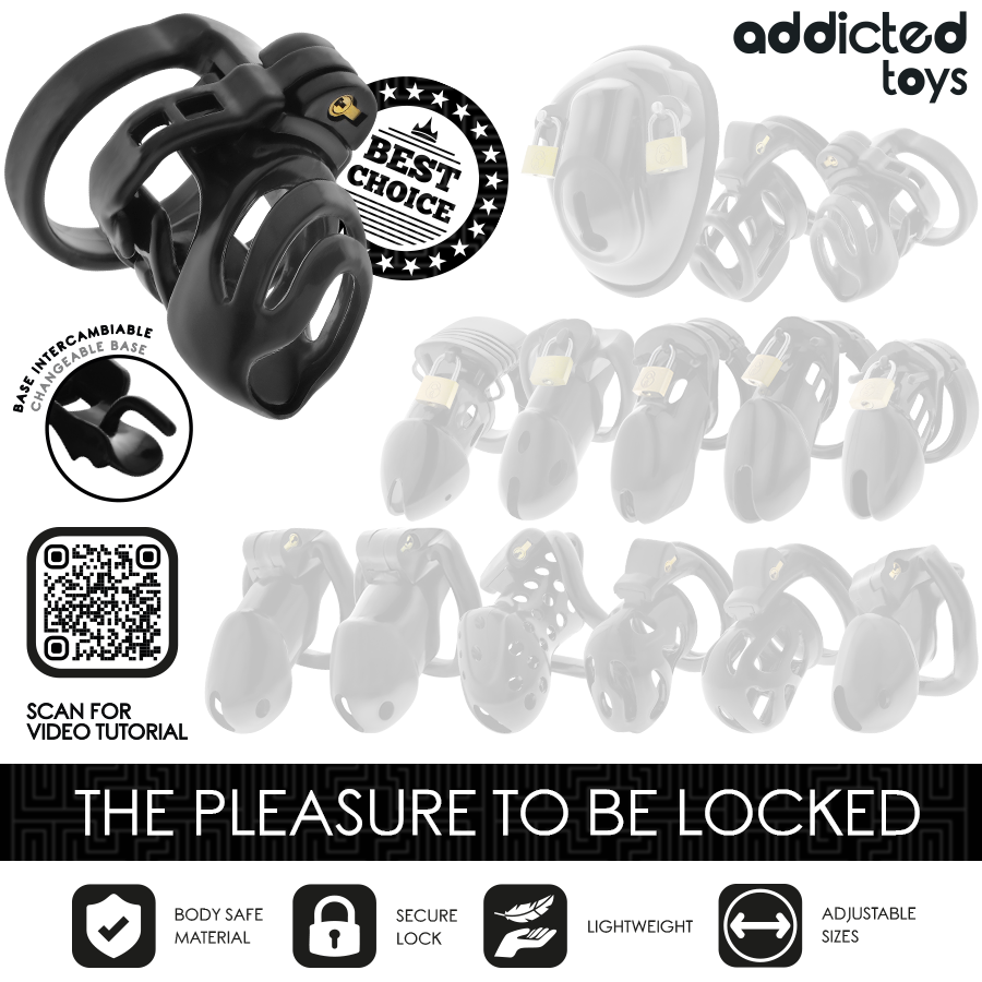Addicted Toys Locked-Locked – Eternal Lock Käfig für Penis 9 cm · BDSM-Zubehör (Bild 4)