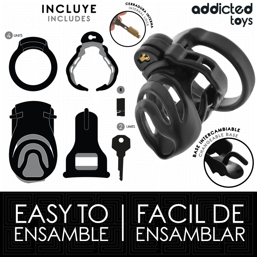 Addicted Toys Locked-Locked – Eternal Lock Käfig für Penis 9 cm · BDSM-Zubehör (Bild 7)