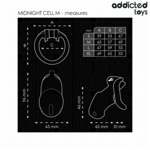 Addicted Toys Locked-Locked – Mindnight Cell Käfig für Penis-Größe · BDSM-Zubehör (Bild 7)