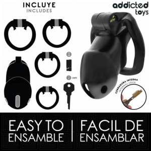 Addicted Toys Locked-Locked – Mindnight Cell Käfig für Penis-Größe · BDSM-Zubehör (Bild 6)