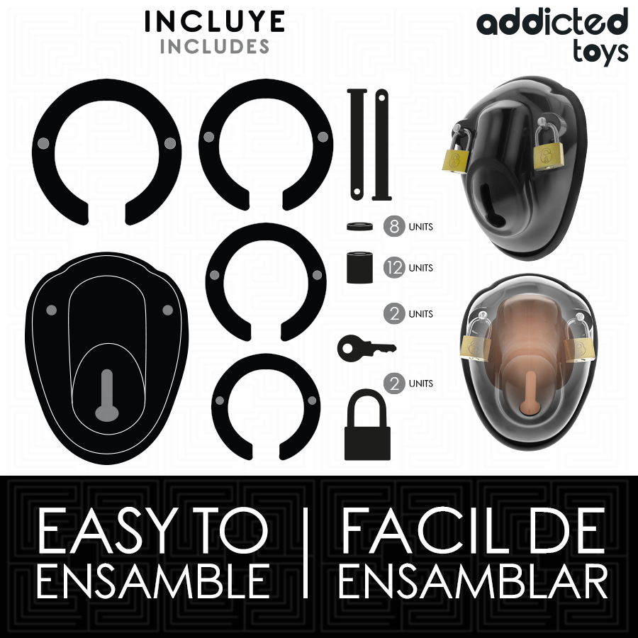 Addicted Toys Locked-Locked – Keuschheit Käfig für den Penis · BDSM-Zubehör (Bild 2)