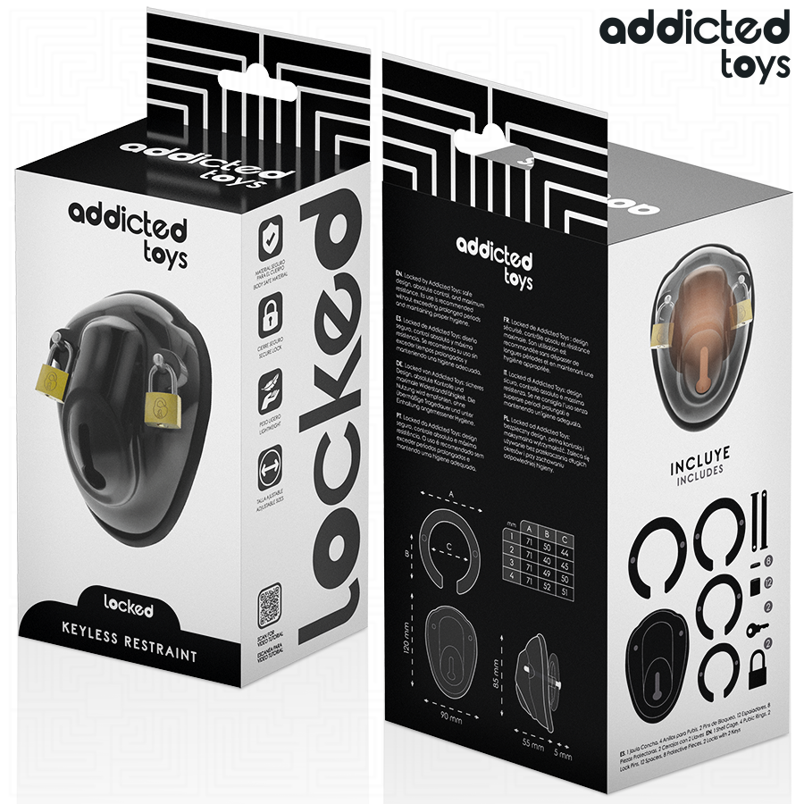 Addicted Toys Locked-Locked – Keuschheit Käfig für den Penis · BDSM-Zubehör (Bild 3)