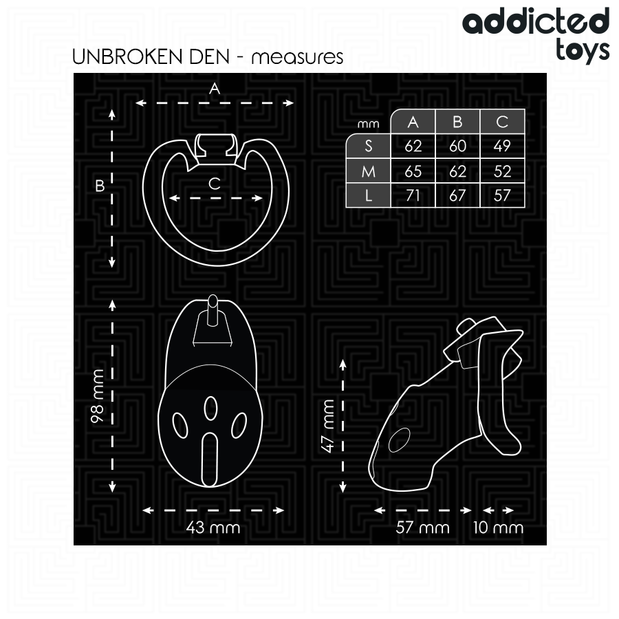 Addicted Toys Locked-Unbroken Den Käfig für den Penis 9.8 cm · BDSM-Zubehör (Bild 2)