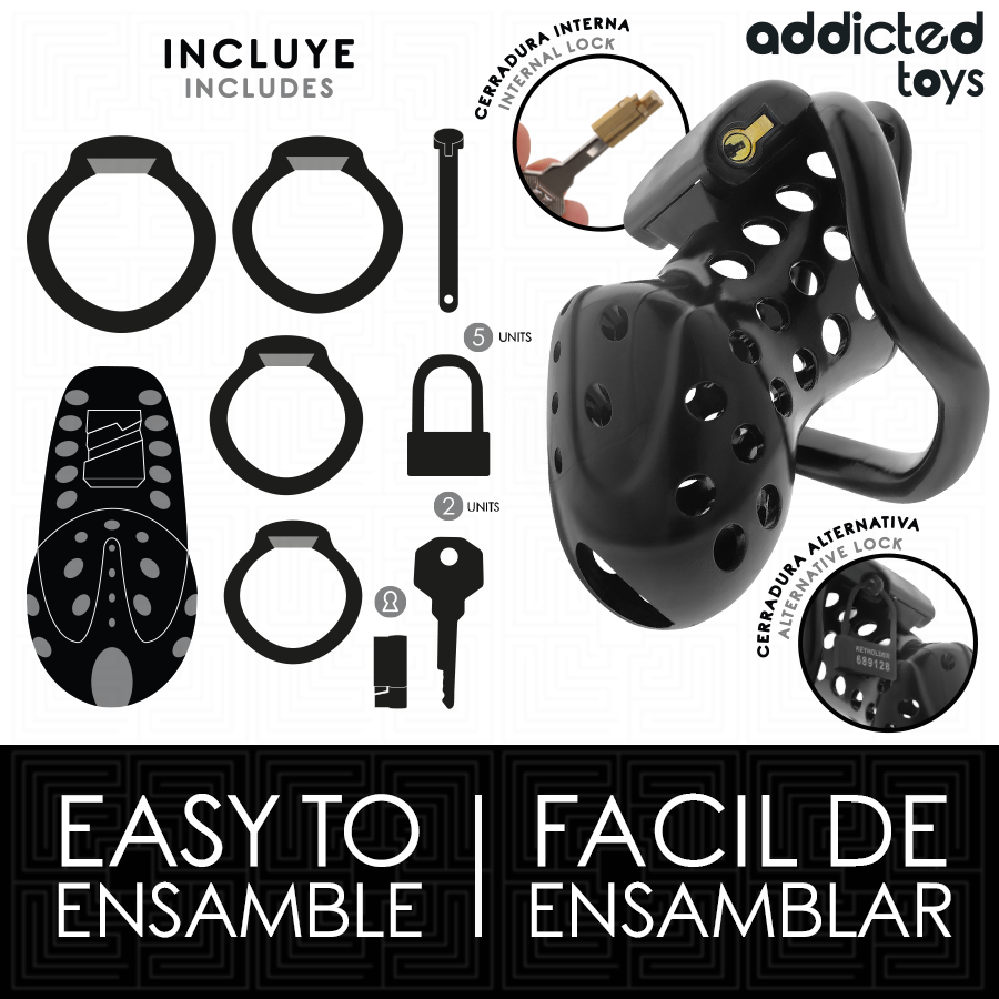 Addicted Toys Locked-Locked – Peniana-Gabe Entschlackt 10.5 cm · BDSM-Zubehör (Bild 3)