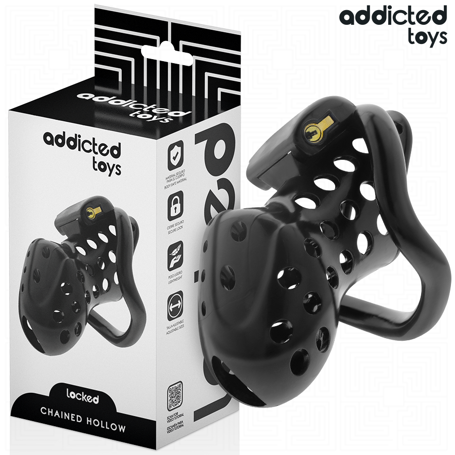 Addicted Toys Locked-Locked - Peniskäfig mit Kette 10.5 cm