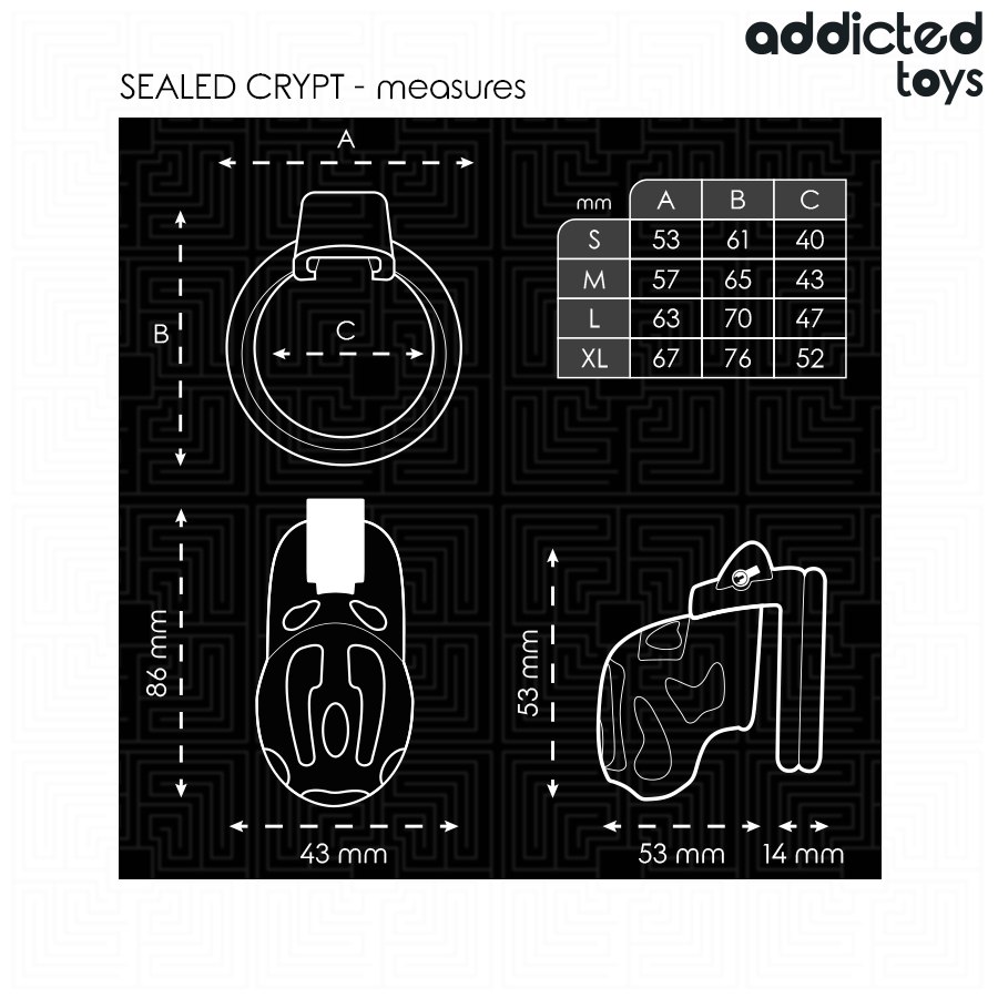 Addicted Toys Locked-Locked Sealed Crypt Keuschheitskörbe · BDSM-Zubehör (Bild 2)