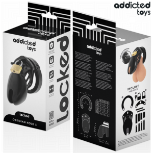 Addicted Toys Locked-Locked – Obsidian Hold Käfig für Penis · BDSM-Zubehör (Bild 5)