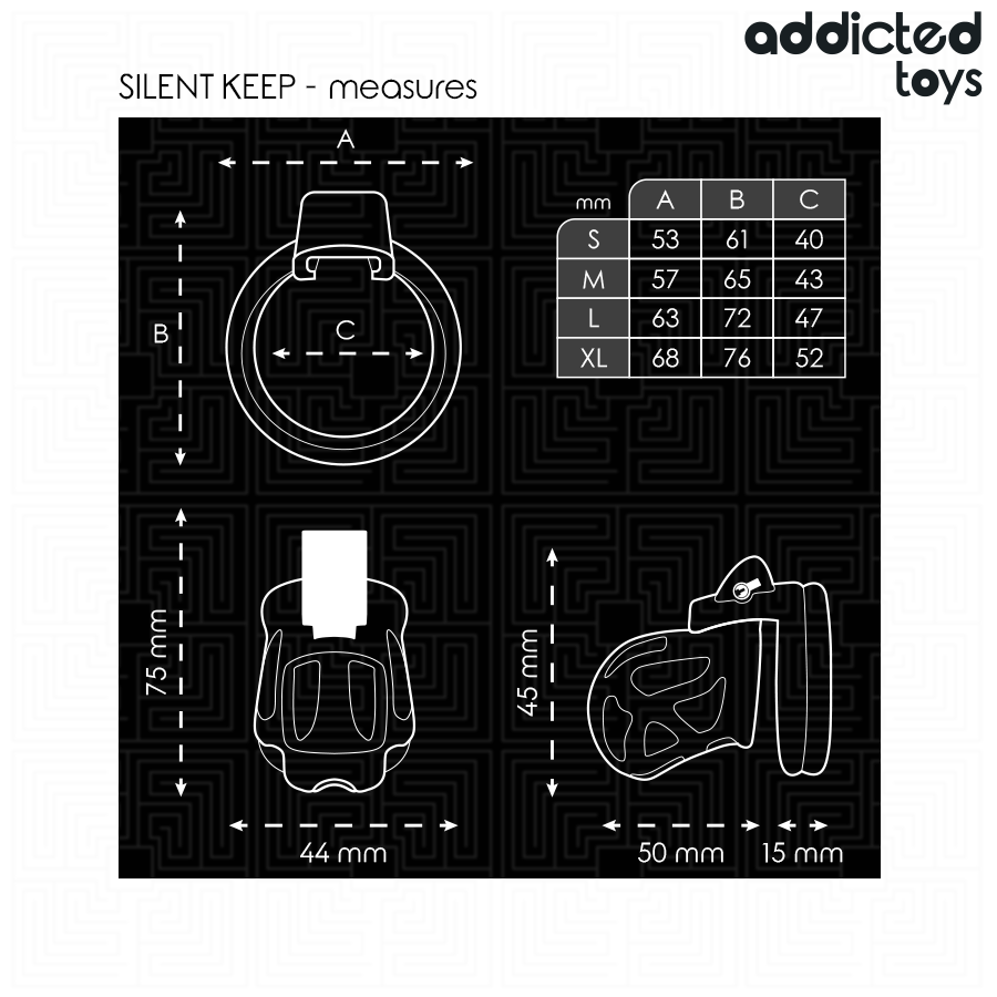 Addicted Toys Locked-Kastità-Käse Silent Keep 7,5 cm · BDSM-Zubehör (Bild 2)