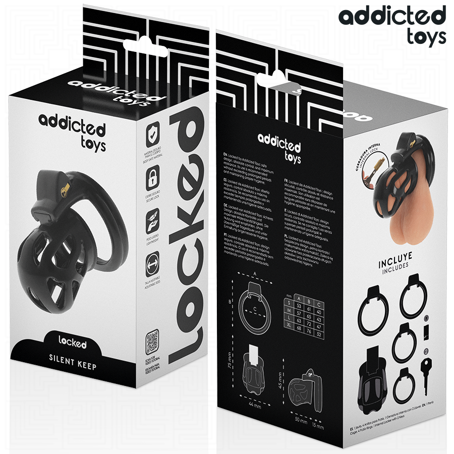 Addicted Toys Locked-Kastità-Käse Silent Keep 7,5 cm · BDSM-Zubehör (Bild 5)