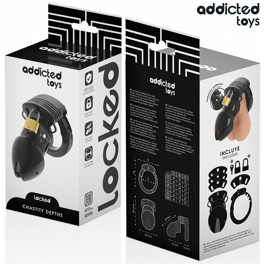 Addicted Toys Locked-Penis Käfig Chastity Depths 7.5 cm · BDSM-Zubehör (Bild 5)
