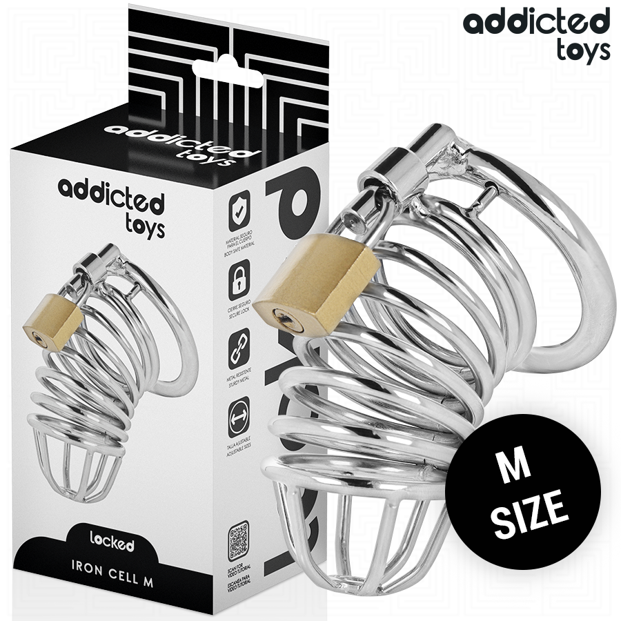 Addicted Toys Locked-Iron Cell Peniskäfig aus Metall Größe M