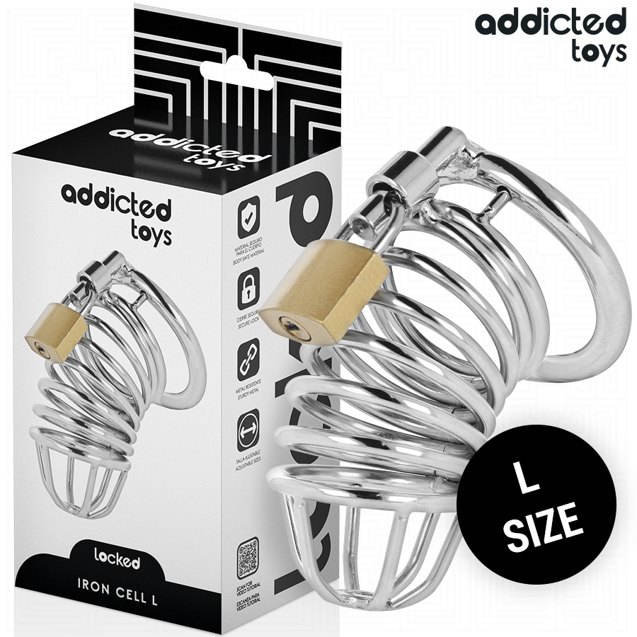 Addicted Toys Locked-Locked Iron Cell Metallic Käfig · BDSM-Zubehör (Bild 4)