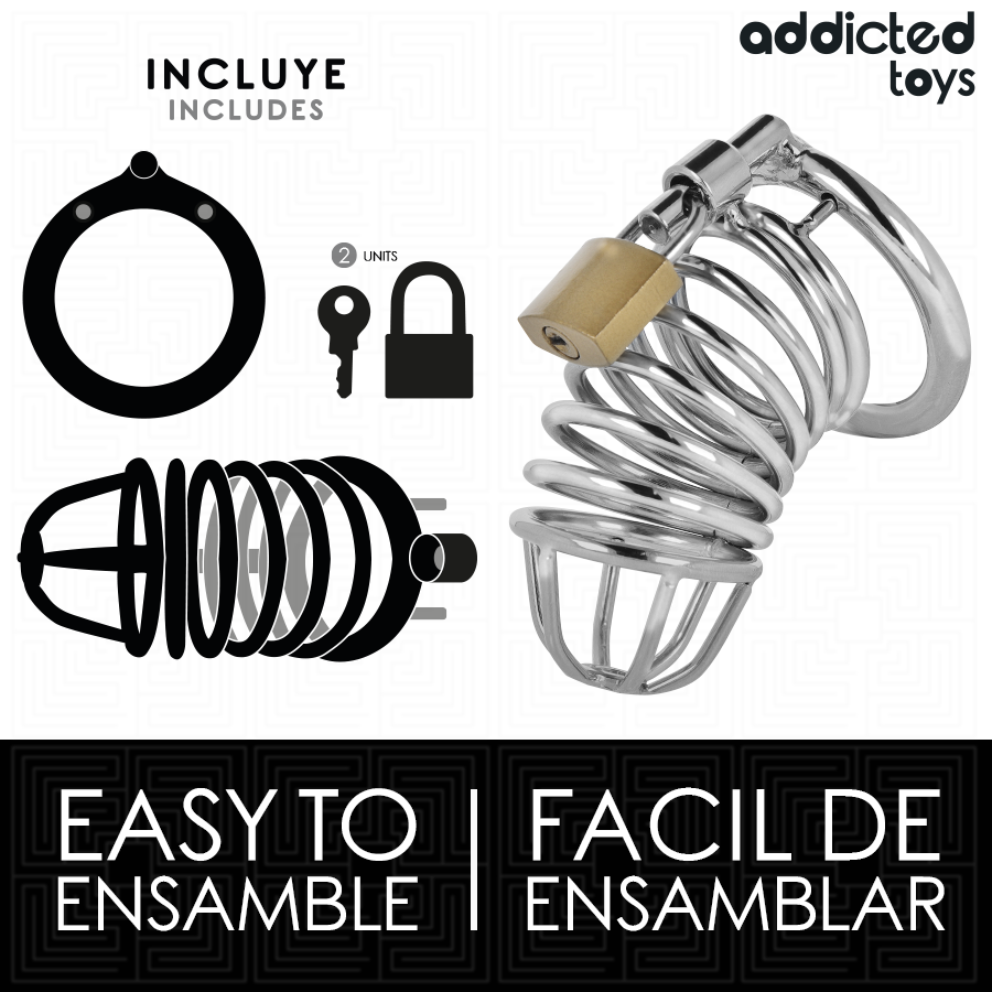 Addicted Toys Locked-Locked Iron Cell Metallic Käfig · BDSM-Zubehör (Bild 5)