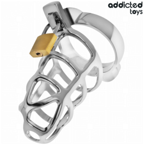 Addicted Toys Locked-Locked – Silver Lock Peniana Käfig in Metall · BDSM-Zubehör (Bild 4)