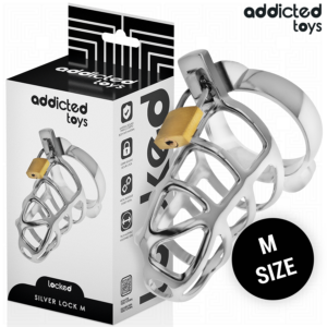 Addicted Toys Locked-Locked - Silver Lock Metall-Peniskäfig