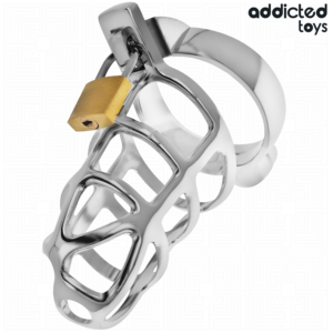 Addicted Toys Locked-Silver Lock Metall Käfig für den Penis · BDSM-Zubehör (Bild 7)