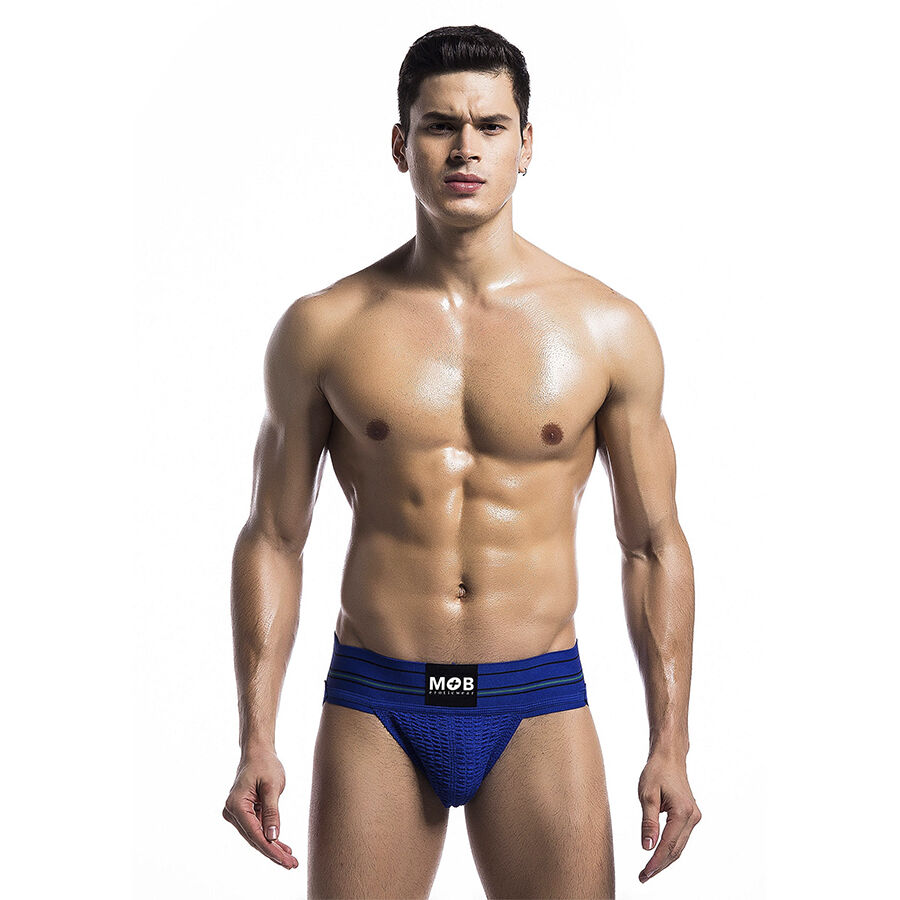 MOB - CLASSIC BLUE THONG SIZE L Mob-Classic Tanga Blau · Herrenunterwäsche