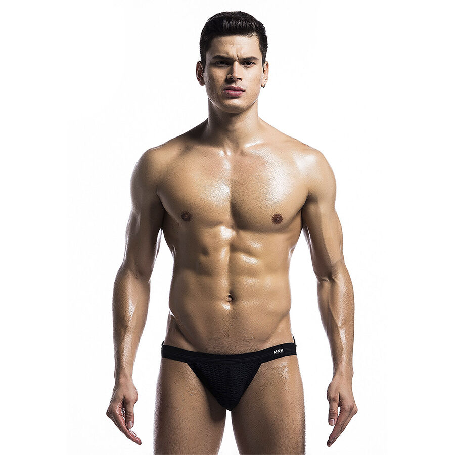 Mob-Fetish Jockstrap Badehose Schwarz