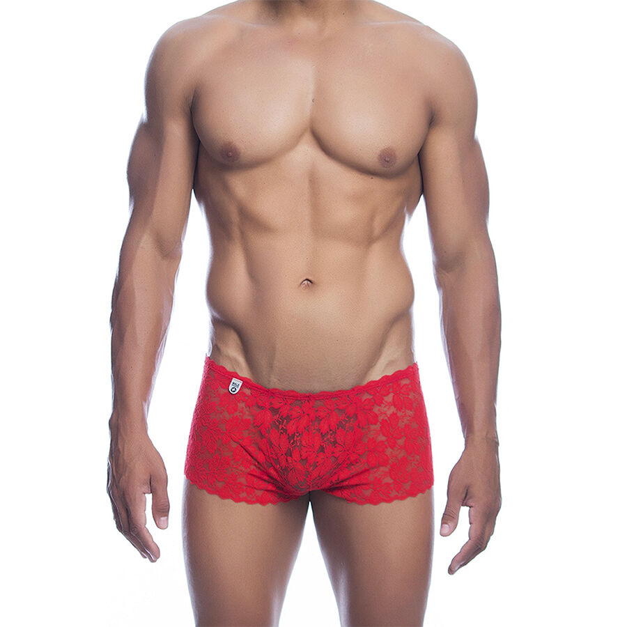 MOB - RED LACE BOXER SIZE L/XL Mob-Rot Spitze Boxer · Herrenunterwäsche
