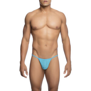 Mob-Transparenter Tanga in T-Form Aqua