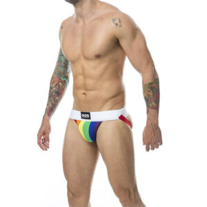 Mob-Jock Classic Streifen Regenbogen · Herrenunterwäsche (Bild 2)