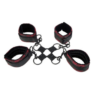 Calexotics-Scandal Set Handschellen Hog Tie Broccato Rot-schwarz · Bondage & Handschellen