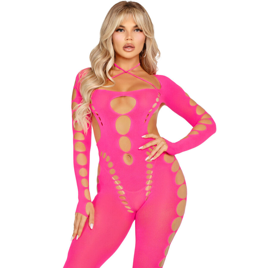 Leg Avenue Bodystockings-Bodystocking Rosa Zurück Ausgeschnitten One Size · Spicy Dessous & Bodystockings (Bild 4)