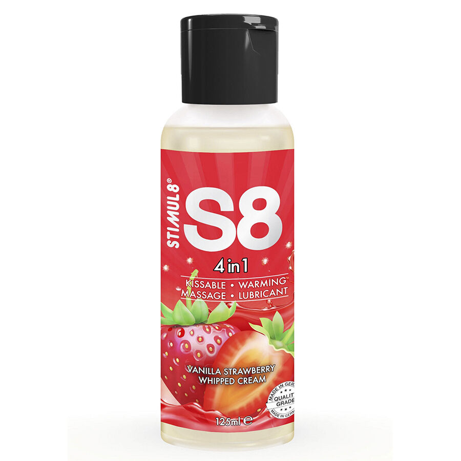 Stimul8-S8 4 in 1 Dessert-Gleitgel mit Erdbeere 125 ml