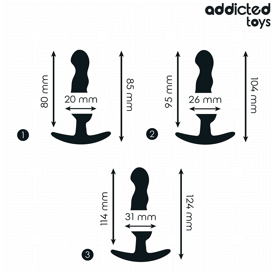 Addicted Toys-Set von 3 Analplug in Silikon Model 1 · Sextoys (Bild 4)