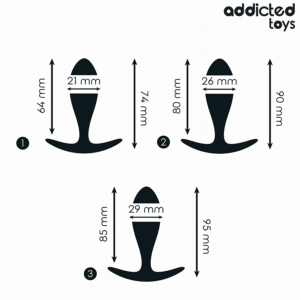 Addicted Toys-Set von 3 Analplug in Silikon Model 2 · Sextoys (Bild 4)